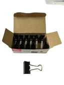 Cassa 8225 25 mm. Metal Çelik Siyah Kağıt Kıskacı Ataş Evrak Mandalı - 12 Adetlik Paket - 2