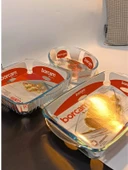 Borcam Orta Boy Fırın Kalıbı 3 Lü Set Fırın Tepsisi ( 59084+59006+59384) - 2
