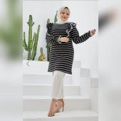 ModaSepetim OMUZ FIRFIRLI ÇİZGİLİ TAKIM - 1