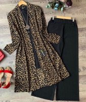 ModaSepetim KAHVE LEOPARLI ÜÇLÜ TAKIM - 1