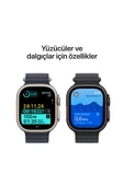 Apple Watch Ultra 2 GPS + Cellular 49mm Siyah Titanyum Kasa ve Koyu Yeşil-Alpine Loop Kordon Akıllı Saat - Large  (Apple Türkiye Garantili) - 5