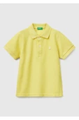 Erkek Çocuk Sarı Logolu Pike Polo T-Shirt - 1