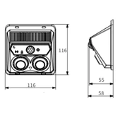 Fujiled Sensörlü Solar Aplik 6W - 2