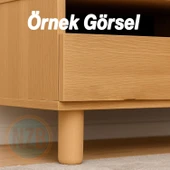 Ahşap Silindir Ayak 12 cm Aparat Dahil Mobilya Koltuk Kanepe Sehpa Masa Ayağı Ayakları - 7