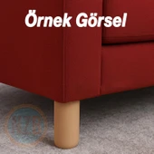 Ahşap Silindir Ayak 12 cm Aparat Dahil Mobilya Koltuk Kanepe Sehpa Masa Ayağı Ayakları - 6