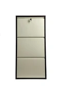 adlsteel Metal Ayakkabılık 3'Lü KİLİTLİ KAHVE-KREM - 1