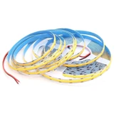 COB Led şerit 5metre 12V 480LED/m 3000K sıcak beyaz 10W 8mm IP20 aydınlatma ışık hortum kendinden yapışkanlı thumbnail 9
