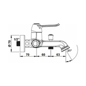 Hafele Anton Banyo Bataryası Parlak Altın - 2