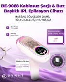 Bright Elegance BE-9088 Şarjlı Ipl Lazer Epilasyon Cihazı 999.999 Atım 9 Kademe Buz Başlık Hassas Dar Bölge Başlığı - 1