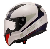LS2 Rapid 2 Driveway Full Face Beyaz - Mavi Motor Kaskı XXL Beden - 2
