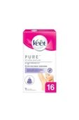 Veet Pure Bikini Bölgesi ve Koltuk Altı İçin Hipoalerjenik Sir Ağda Bandı 16'lı + 3 Adet Temizleme Mendili Hediye - 1