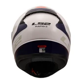 LS2 Rapid 2 Driveway Full Face Beyaz - Mavi Motor Kaskı XXL Beden - 5