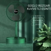 Coofbe Teleskopic 1200Mah Şarjlı 3 Hız Modlu Masaüstü Vantilatör Fan Ev Ofis Masaüstü Vantilatör Fan - 4