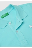 Erkek Çocuk Su Yeşili Logolu Pike Polo T-Shirt - 3