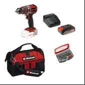 Einhell Tp-Cd 18/50 Li-I Bl Solo Darbeli Akülü Vidalama + 1 x 2.5 Ah Akü ve 32 Parça Bits Uç Seti (45/29 Kumaş Çanta) - 1