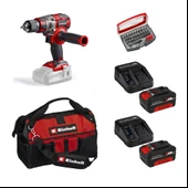 Einhell Tp-Cd 18/80 Li Bl Solo Darbesiz Vidalama + 2 x 4 Ah Akü ve 32 Parça Uç Seti (45/29 kumaş çanta) - 1
