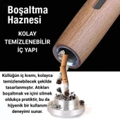 Polham Pipo Tipi Taşınabilir Tüm Sigaralara Uyumlu Küllük, Ev, Ofis, Araç ve Açık Alan İçin Mini Küllük - 5
