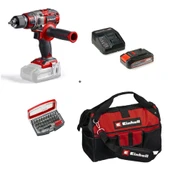 Einhell Tp-Cd 18/80 Li Bl Solo Darbesiz Vidalama + 1 x 2.5 Ah Akü ve 32 Parça Uç Seti (45/29 kumaş çanta) - 1