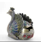 Metal Tavuskuşu Figürü Küllük Alk1663 - 1