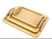 3'lü Bambu Tepsi Alk2165 - 1