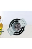 Süzgeçli Huni Seti, Çok Amaçlı Yağlık Sirkelik Huni 4’lü Set (3Boy+Süzgeç) - 4