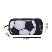 Muggle 2 Bölmeli Silver Football Kalemlik Siyah (MU-5876) - 2