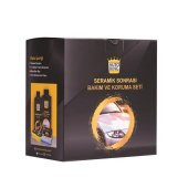 Auto King Bakım ve Koruma Seti (Cilalı Şampuan 1L + Showroom Cilası 473 ml + Mikrofiber Bez + Araç Yıkama Süngeri) - 2