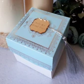 Kur'an-ı Kerim ve Tesbihli Aynalı Kutu Mevlit Hatırası(30 Adet) thumbnail 2