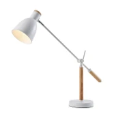 Apliqa Marmo Ahşap Detaylı Beyaz Ders Çalışma Masası Lambası thumbnail 1