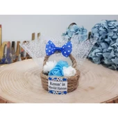 Hasır Minik Sepet Fiyonklu Bebek Hediyelik(30 Adet) - 1