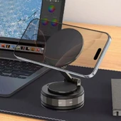 Güçlü 360 Derece Dönebilen Manyetik Mıknatıslı Araç Telefon Tutucu - 3