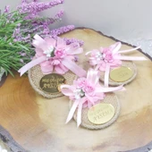 Lazer Çiçekli Hasır Etiketli Tabla Bebek Magnetleri(30 Adet) thumbnail 1