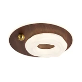 Apliqa Noirre Ahşap Detaylı Plafonyer Ledli Avize thumbnail 2