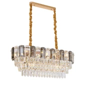 Apliqa Colın 80'Lik Yemek Masası Üstü Krom Kaplamalı Kristalli Avize thumbnail 2