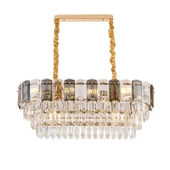 Apliqa Colın 80'Lik Yemek Masası Üstü Krom Kaplamalı Kristalli Avize thumbnail 4