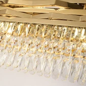 Apliqa Corde 80'Lik Yemek Masası Sıralı Gold Kaplamalı Kristal Avize thumbnail 3