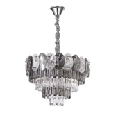 Sento 50'Lik Krom Yuvarlak Kristalli Avize thumbnail 1