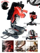 Germany Style 1200 Watt Pro 210 mm Bakır Sargı Alttan Üstten Tablalı Tezgah Üstü Gönye Kesme Makine - 1