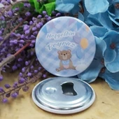 Ayııcklı Mavi  Baskılı Bebek Şekeri Metal Magnet Açacak (15 Adet) - 1