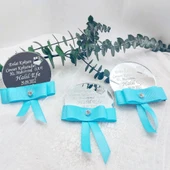 Yuvarlak Taç Desenli Taşlı Pleksi Bebek Hediyesi(30 Adet) - 2