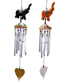 Üstü Ahşap Altı Metallı Filli Rüzgar Çanı 1/3 - 1