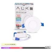 Ack 3w Ilık Beyaz 4000k Slim Led Panel Yuvarlak Alüminyum AP01-00310 - 2