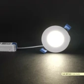 Ack 3w Ilık Beyaz 4000k Slim Led Panel Yuvarlak Alüminyum AP01-00310 - 3