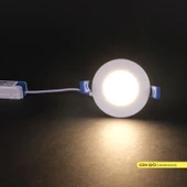 Ack 3w Günışığı 3000k Slim Led Panel Yuvarlak Alüminyum AP01-00300 - 3