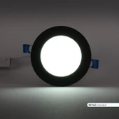 Ack 6w Beyaz Işık 6500k Siyah Kasa Slim Led Panel Yuvarlak AP01-00631 - 3