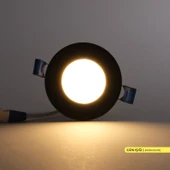 Ack 3w Günışığı 3000k Siyah Kasa Slim Led Panel Yuvarlak AP01-00301 - 3