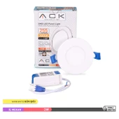 Ack 3w Günışığı 3000k Slim Led Panel Yuvarlak Alüminyum AP01-00300 - 2