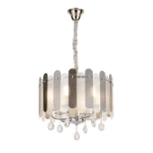 Apliqa Madera 50'Lik Krom Füme Camlı Kristal Taşlı Avize thumbnail 3