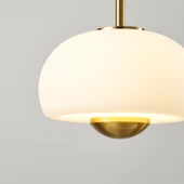 Apliqa Tres Tekli 7 Watt 3000K Eskitme Beyaz Camlı Led Sarkıt Avize thumbnail 4