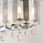 Apliqa Madera 80'Lik Krom Füme Camlı Kristal Taşlı Avize thumbnail 4